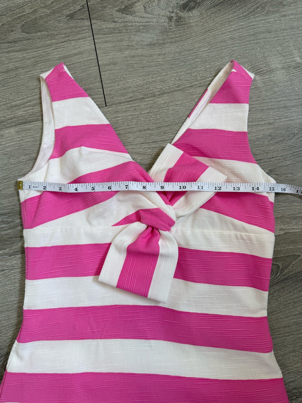 kate spade‎ Striped "silverscreen" Mini Dress Pink Bow. 🎀 Barbie - Picture 6 of 8